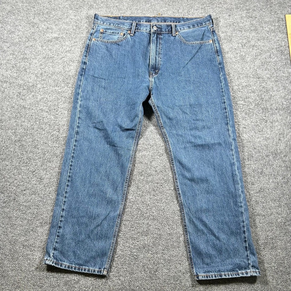 Levi's Jeans Mens Size 40x29 Blue 505 Regular Fit Straight Leg Cotton Denim